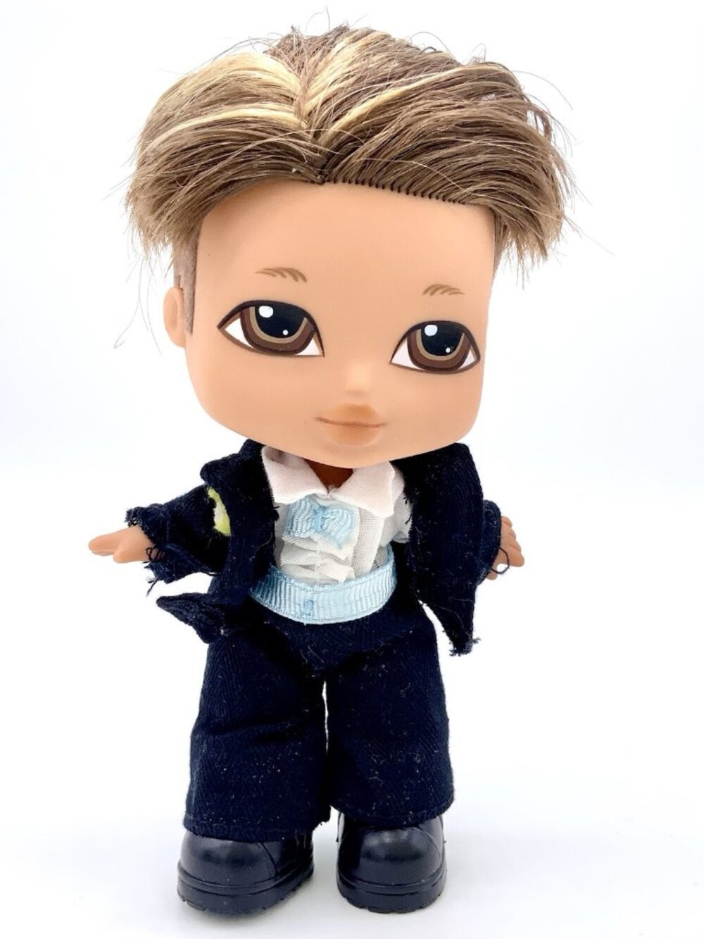 Vintage Bratz Babyz Cameron Doll Boy - Formal Tuxedo Outfit Bow Tie Shoes MGA 5”